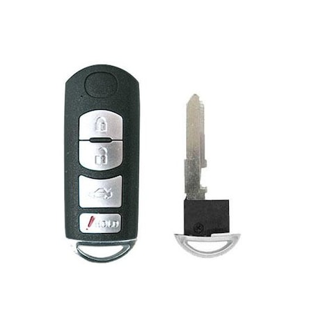 Keyless Factory KeylessFactory: 2009-2019 Mazda 4-Button Smart Key SHELL for WAZSKE13D01 & WAZX1T768SKE11A03, PK 3 SKS-MAZ-3PCS4